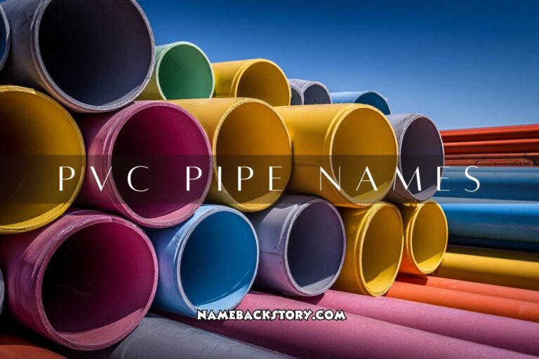 pvc pipe names