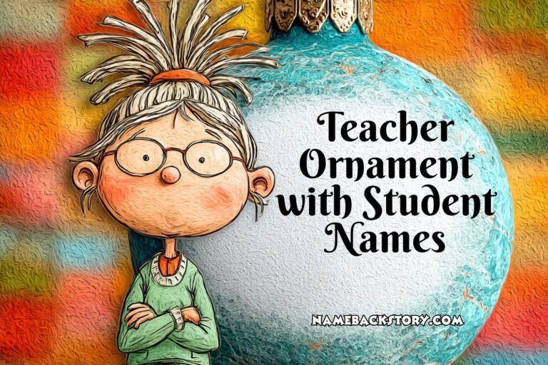 teacher ornament with student names